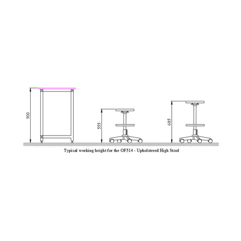 High Laboratory Stool - OF514