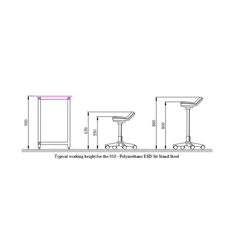Laboratory Sit Stand Stool - 010