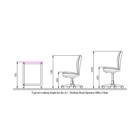 Operator Office Chair - A1 Medium Back