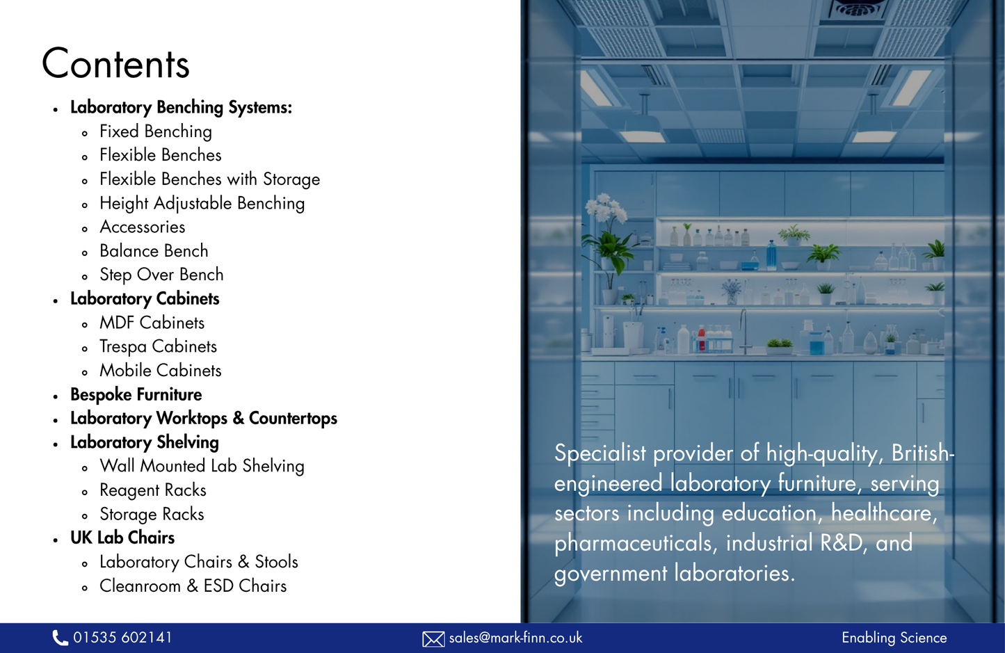 Lab Furniture brochure
