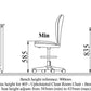 405 - Upholstered Clean Room Chair - Bench Height