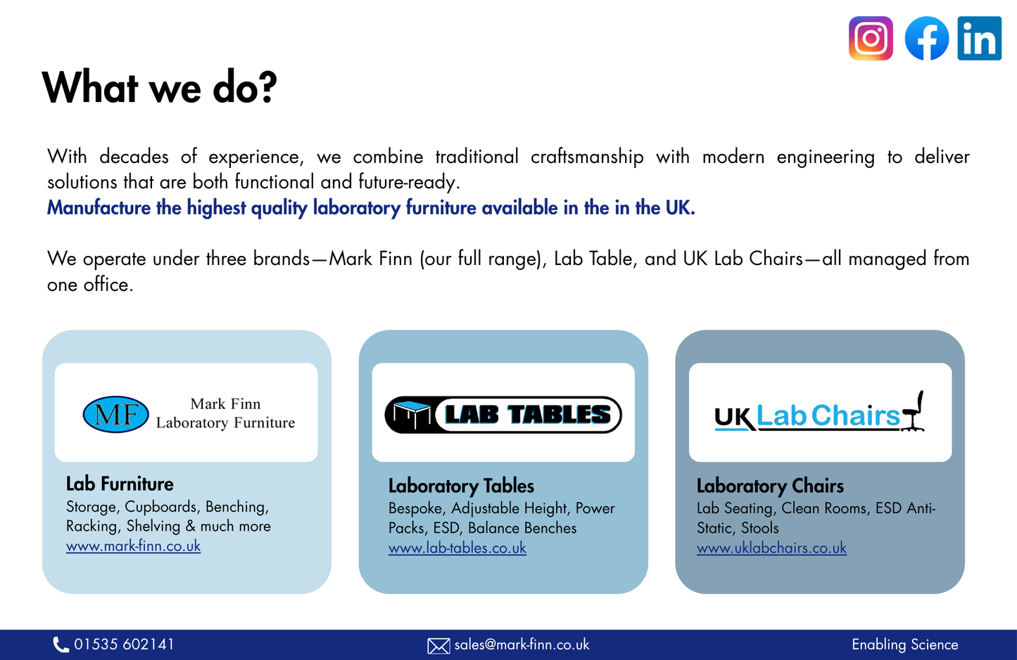 Lab Furniture brochure