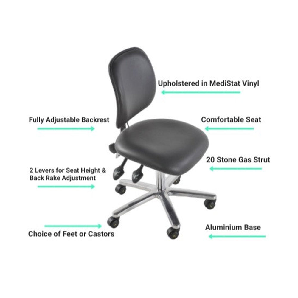 ESD Chair - Low Level Vinyl Seat - 302