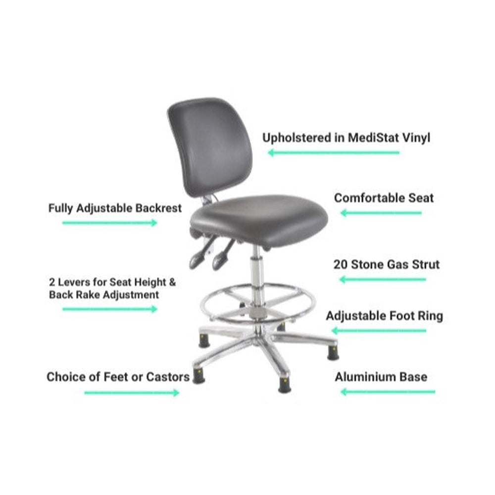 ESD Chair - High Level Vinyl Seat - 301