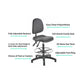 Deluxe Lab Chair - High Level Polyurethane Seat - 001