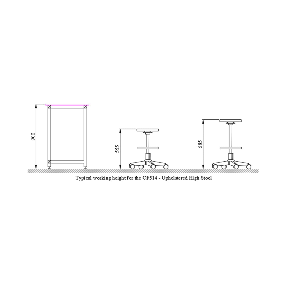 High Laboratory Stool - OF514