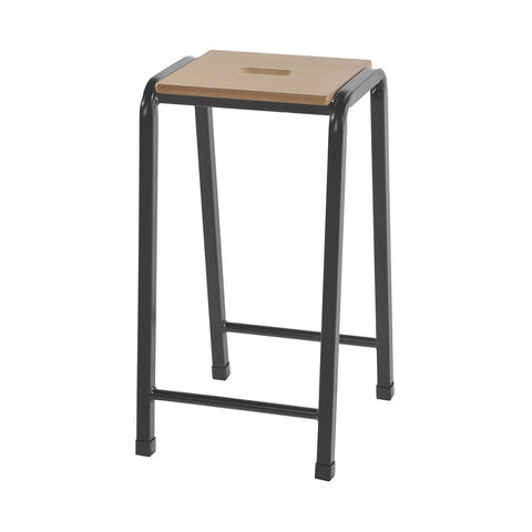 LS001 Laboratory Stacking Stool with Wooden Seat