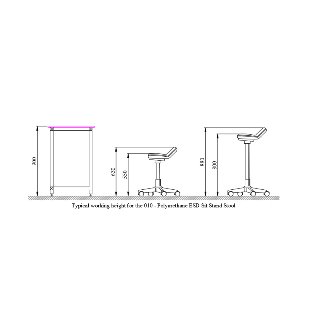 Laboratory Sit Stand Stool - 010