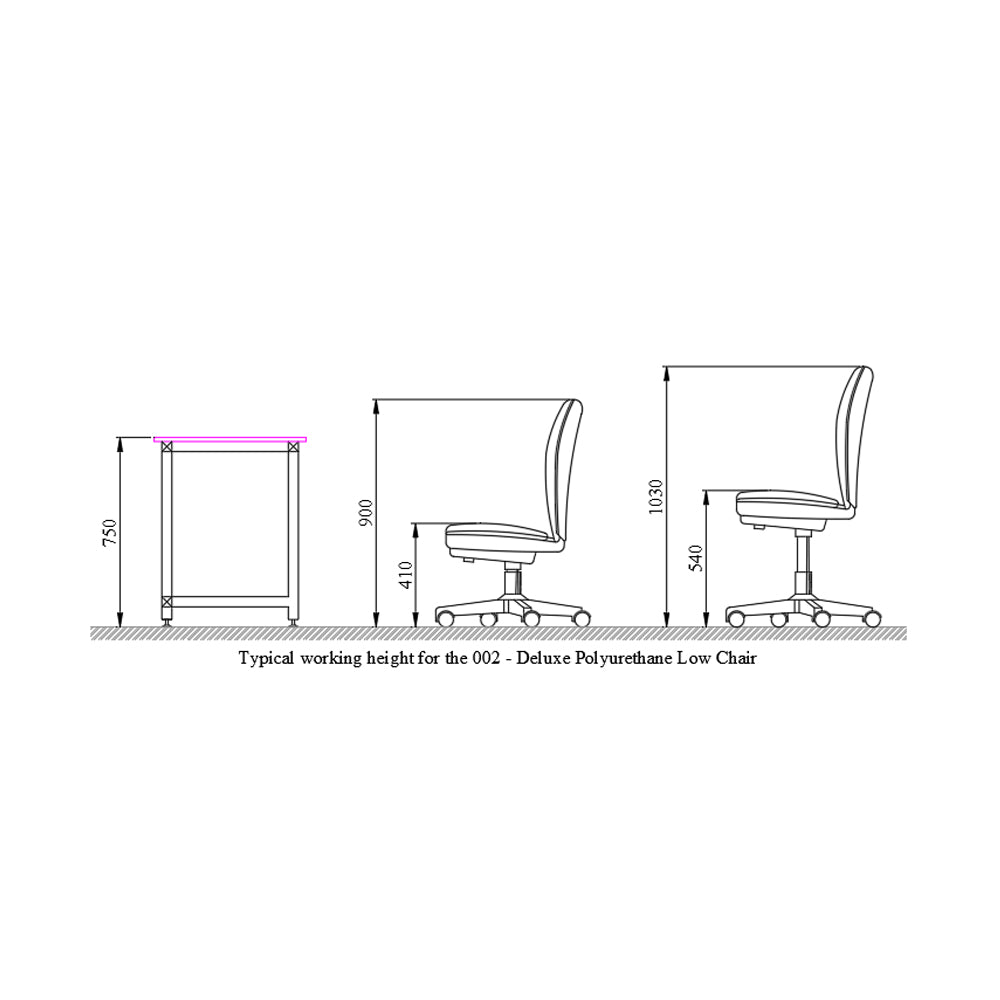 Deluxe Lab Chairs- Low Level Polyurethane Seat - 002