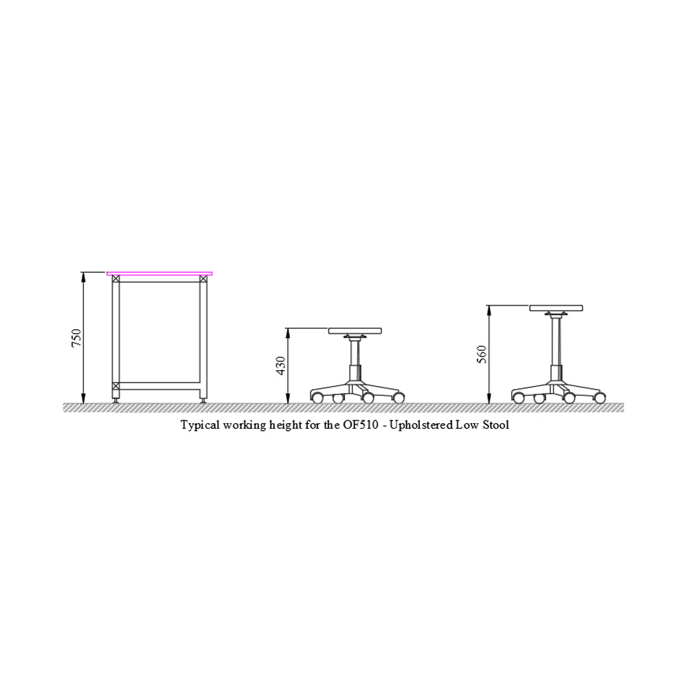 Low Laboratory Stool - OF510